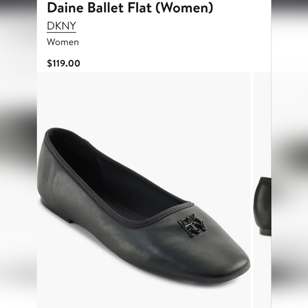 DKNY Women's Black Ballet Flats, Size 8.5 - NIB